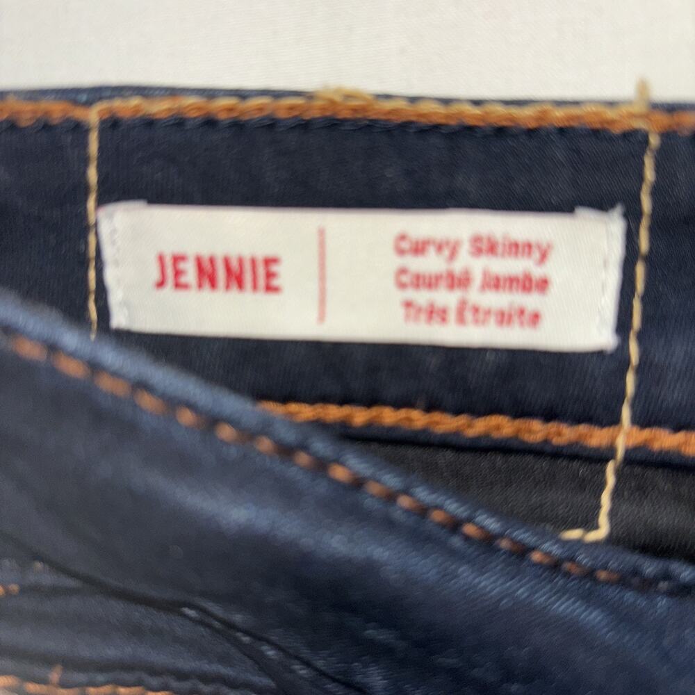 True Religion Jennie Curvy Mid Rise Super Skinny Jeans Size 33W Dark Wash Womens - Picture 3 of 10